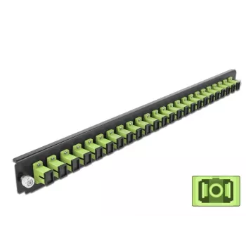 Splice Box Frontplatte DeLOCK 19 Zoll 24 Port SC Simplex limettengrün