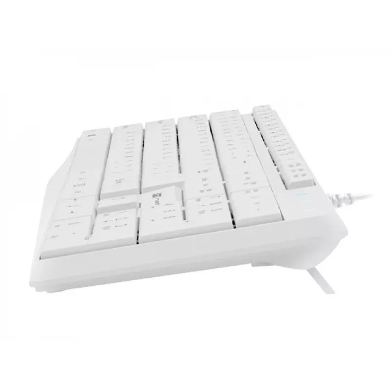 Kabelgebundene Volltastatur NATEC NAUTILUS NKL-1951, 105 Tasten, US International QWERTY, weiß, USB, 1,8 m