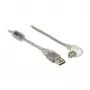 USB-Kabel DeLOCK 84811 USB 2.0 0,5 m USB A USB B Silber Transparent