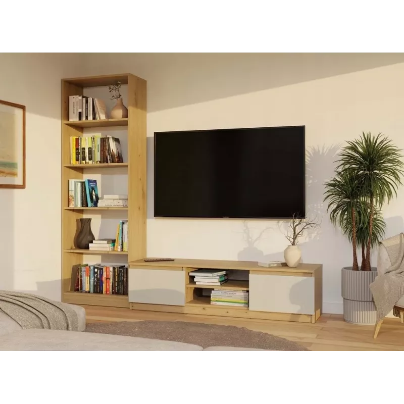 MALWA 140 TV-Schrank, Artisan-Eiche/Kaschmir