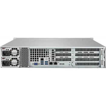 Supermicro - SuperChassis CSE-213BAC8-R1K23WB, Rack, Server, Schwarz, HDD, Netzwerk, Leistung, Status, 1200 W, 3x 80 mm - 2U 16x 2,5 SAS3 1200W SATA