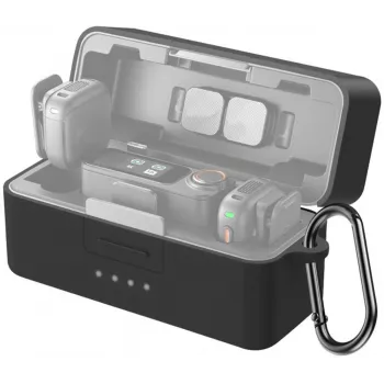 PULUZ Silikon-Schutzhülle für Ladecase des DJI Mic 3 (Schwarz)