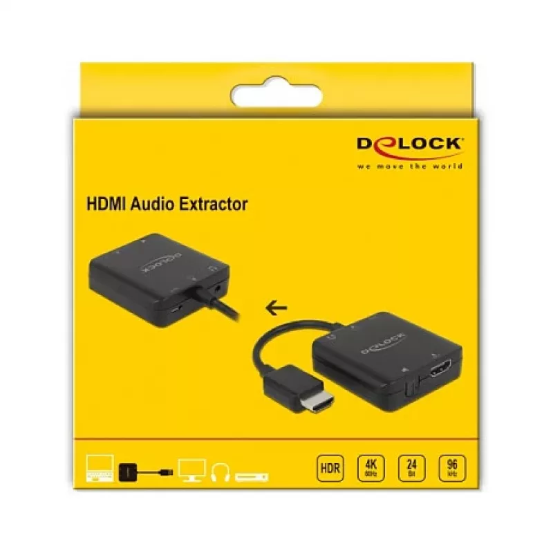 HDMI Audio Extractor DeLOCK 4K 60 Hz kompakt