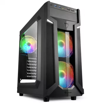 PC-Gehäuse Sharkoon VG6-W RGB Midi Tower Schwarz