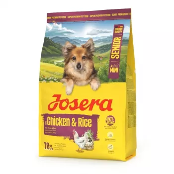 Trockenfutter für Hunde JOSERA Mini Senior Chicken & Rice 3 kg für kleine Senioren