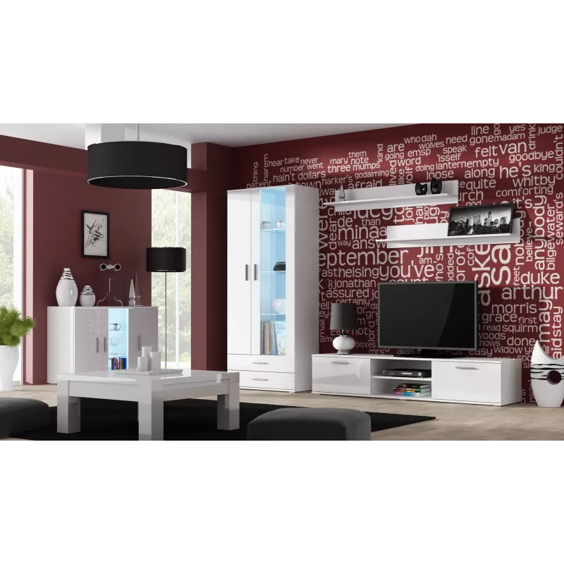 Cama Sideboard 120 cm SOHO S7 weiß/weiß glänzend