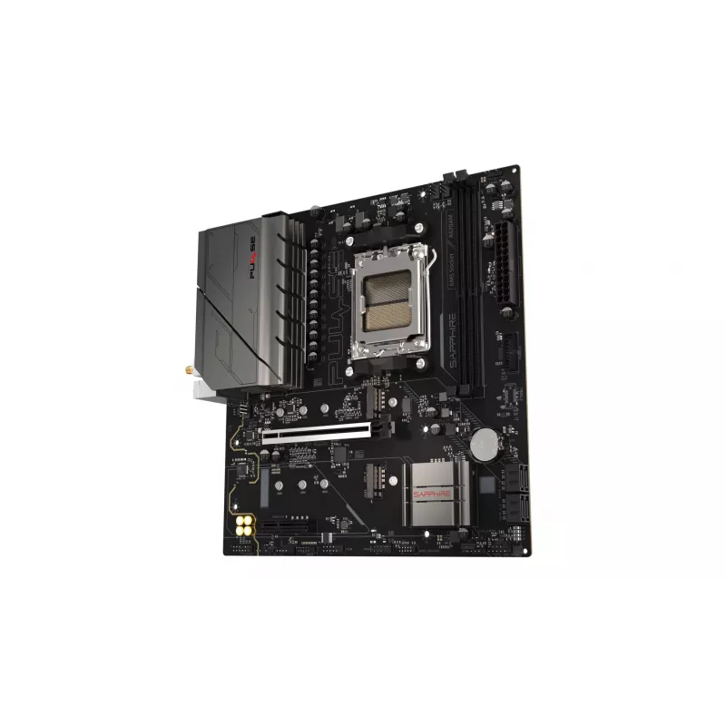 Motherboard Sapphire PULSE A620AM (microATX) Sockel AM5, AMD A620A, DDR5, 2x DIMM, 64 GB, 2x M.2, Gigabit LAN