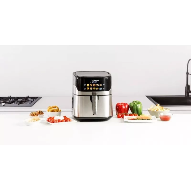 Heißluftfritteuse Taurus Air Fry 7S 1600W 6,5L, Edelstahl, 8 Programme, 80–200°C, Touch-Steuerung