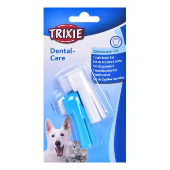 Pet Fingerzahnbürste Trixie 2550 — Technopolymer, 60 mm Höhe, 2er-Pack, für Katzen und Hunde