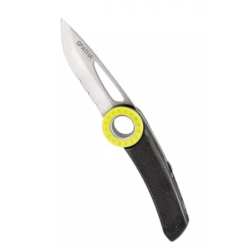 Petzl Spatha Messer S92AN – faltbares Rettungs-/Gebrauchsmesser, schwarzer Griff
