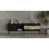 TV-Unterschrank cama meble INSERTO 3D1W 190x40x62 cm schwarz mit LED