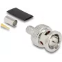 BNC-Crimpstecker für RG59-Kabel von DELOCK mit kompatiblem Schrumpfschlauch
