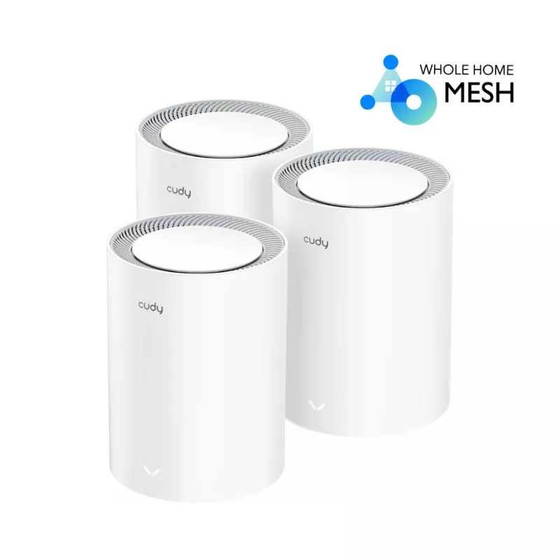 Cudy M1800 3er-Pack Dual-Band (2,4 GHz / 5 GHz) Wi-Fi 6 (802.11ax) Weiß 1 Intern