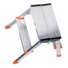 Klapptrittleiter Krause Treppy Silber 130020 — Aluminium, 2 Stufen, 150 kg Tragfähigkeit, zusammengeklappt 55×20 cm, Gewicht 2 kg