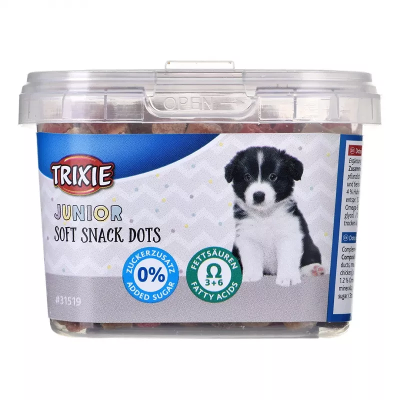 Hundetrainingsleckerlis Trixie Junior Dots 140 g – weiche Lachs-Snacks für Welpen