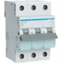 Hager MCN306. Nennstrom: 6 A. Typ: C-Charakteristik, Modulanzahl (max): 3 Module. Breite: 52,5 mm, Tiefe: 70 mm, Höhe: 83 mm (MCN306)