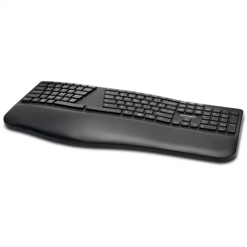 Kensington ProFit Ergo Wireless-Tastatur FR, Full-Size (100%), Kabelgebunden & Kabellos, RF Wireless + USB, AZERTY, Schwarz