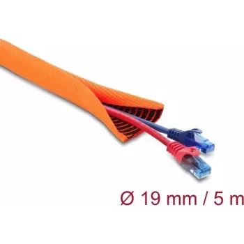 Kabelschutzspirale selbstschließend doppellagig 5 m x 19 mm DELOCK 19028 orange