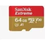 SanDisk Extreme - Flash-Speicherkarte (microSDXC-auf-SD-Adapter inbegriffen) - 64 GB - A2 / Video Class V30 / UHS-I U3 / Class10 - microSDXC UHS-I (SDSQXA2-064G-GN6AA)