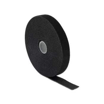 Klettverschluss DeLOCK 18716 Schwarz 20 mm 10 m