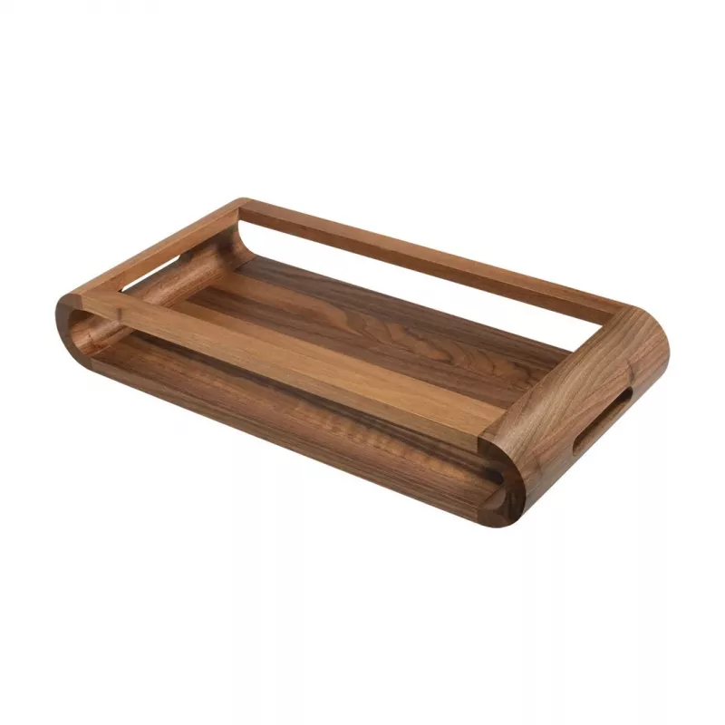 ARTELEGNO VASD Beidseitiges Tablett aus Walnussholz 21 x 43 cm