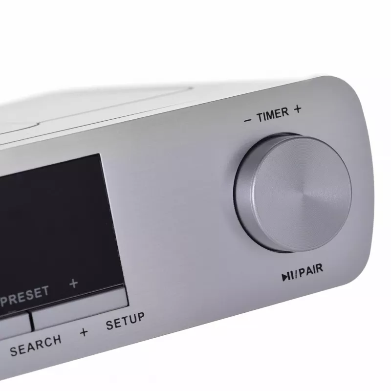 Küchenradio BLAUPUNKT KR14BT mit Bluetooth, UKW, LED-Anzeige, 2x0.8W, Netz/Batterie, grau