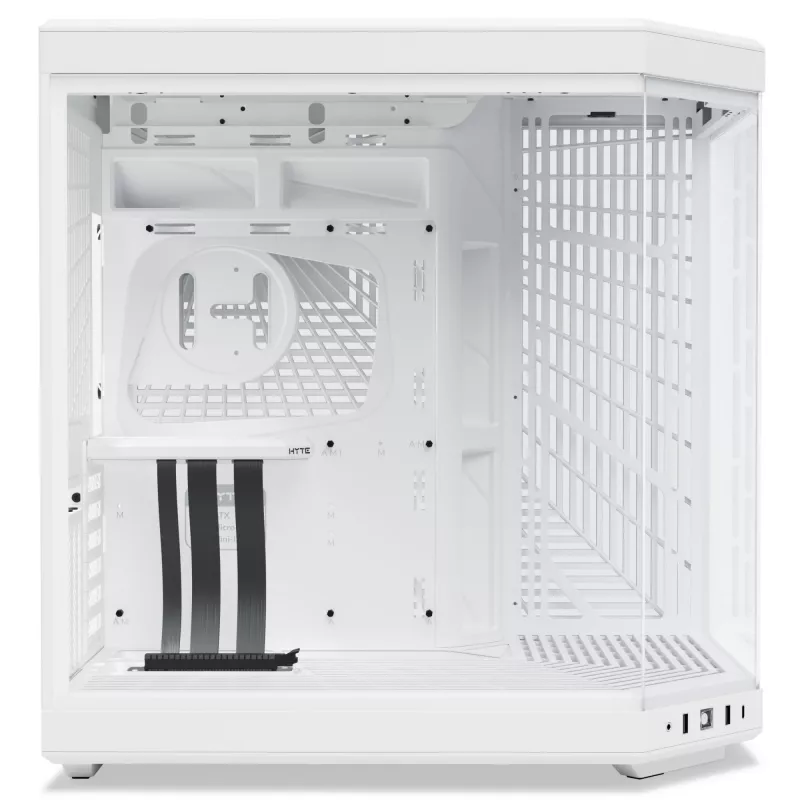 PC-Gehäuse HYTE Y70 Midi Tower Weiß – unterstützt EATX, GPU bis zu 42,2 cm, CPU-Kühlerhöhe 18 cm