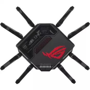 ASUS ROG Rapture GT-BE98 Wireless-Router 10 Gigabit Ethernet Quad-Band (2,4 GHz / 5 GHz-1 / 5 GHz-2 / 6 GHz) Schwarz
