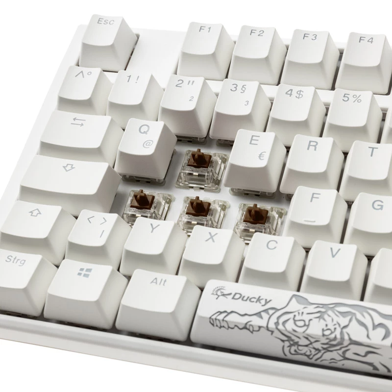 Ducky One 3 Classic Pure Weiß TKL Gaming RGB LED - MX-Brown Tastatur USB German Weiß (DKON2187ST-BDEPDPWWWSC1)