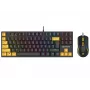 Tracer HORNET 87 Tastatur Maus inklusive Gaming USB QWERTY Englisch Schwarz, Gelb