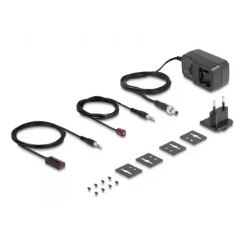 AV-Sender- und Empfänger-Set DELOCK 65955 — Cat6/Cat6a HDMI-Extender, bis zu 3840×2160, kabelgebunden, Micro-USB-B-Stromversorgung