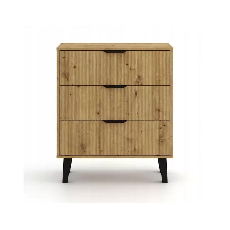SCANDI 3S schlank Eiche ARTISAN Kommode