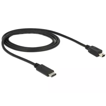 USB-Kabel DeLOCK 83603 USB 2.0 1m USB C Mini-USB B Schwarz