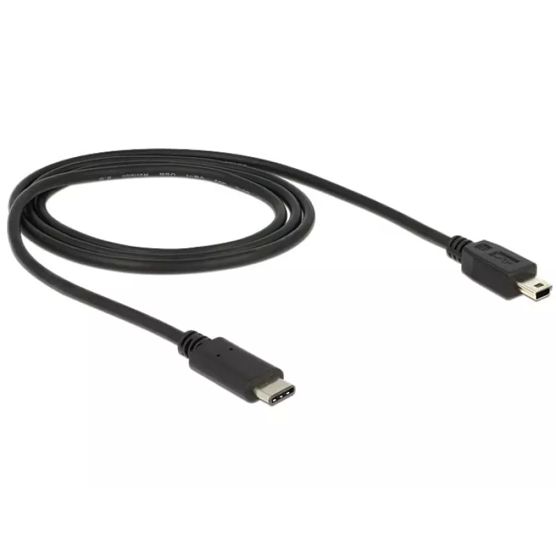 USB-Kabel DeLOCK 83603 USB 2.0 1m USB C Mini-USB B Schwarz