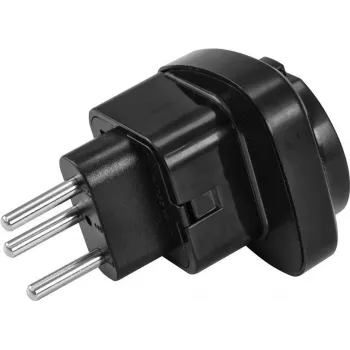 Netzstecker-Adapter Omnitronic 30236262 EU auf CH 10A zum Anschluss von EU-Geräten an Schweizer Steckdosen