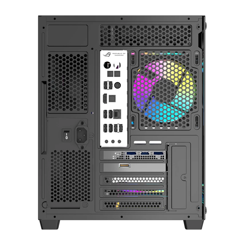 Computergehäuse DarkFlash B275 PRO (schwarz) mit 6 vorinstallierten Lüftern