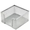 Notizzettelbox Forpus, 9,5 x 9,5 cm, Silber, perforiertes Metall 1005-007