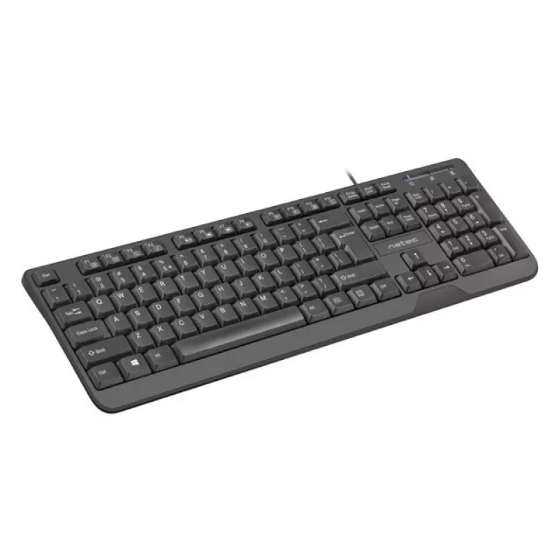NATEC TASTATUR TROUT SLIM USB, US-LAYOUT, SCHWARZ