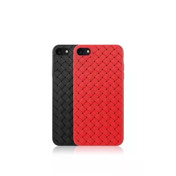 Handy-Schutzhülle Devia für iPhone SE2 in Rot mit Webmuster