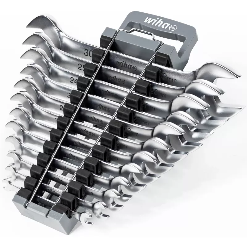 Doppelmaulschlüsselsatz Wiha 44753 — 12-teilig, Schlüsselweiten SW 6–32 mm