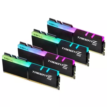 DIMM 32 GB DDR4-3200 (4x 8 GB) Quad-Kit, Arbeitsspeicher schwarz, F4-3200C16Q-32GTZRX, Trident Z RGB, INTEL XMP