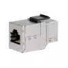 Geschirmter Cat6 Keystone Inline-Kuppler 8er-Set, EQUIP — Flache Bauweise, RJ-45, 17×35,5×24,4 mm, silber