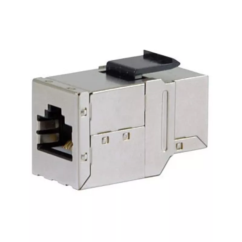 Geschirmter Cat6 Keystone Inline-Kuppler 8er-Set, EQUIP — Flache Bauweise, RJ-45, 17×35,5×24,4 mm, silber