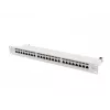 Patchpanel 1U LANBERG PPS7-1024-S – 24-Port, Cat7, F/UTP, Metall, 1U (445×102×44,5 mm)