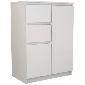 Kommode Top e shop 2D2S BIEL — 2 Schubladen, weiß, 700×400×970 mm, Spanplatte