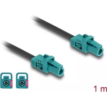 Koaxialkabel DeLOCK 90128 1 m Mini FAKRA Z Aqua Schwarz