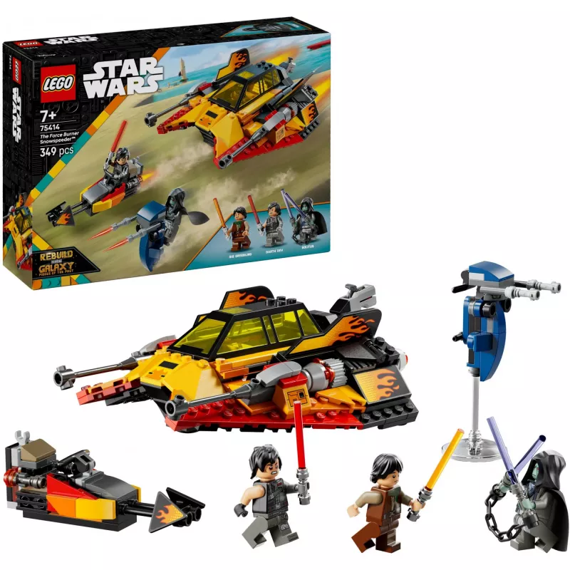 LEGO Star Wars Flame Speeder 75414 Schneefahrzeug-Set – 349 Teile, 3 Minifiguren, Alter 7+