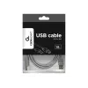 USB 2.0 A-Stecker auf B-Stecker Kabel, 1,8 m, grau