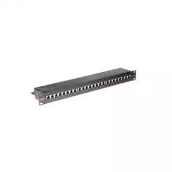 Patch Panel ROLINE Cat.6/Class E 19 Zoll 24 Ports STP Schwarz