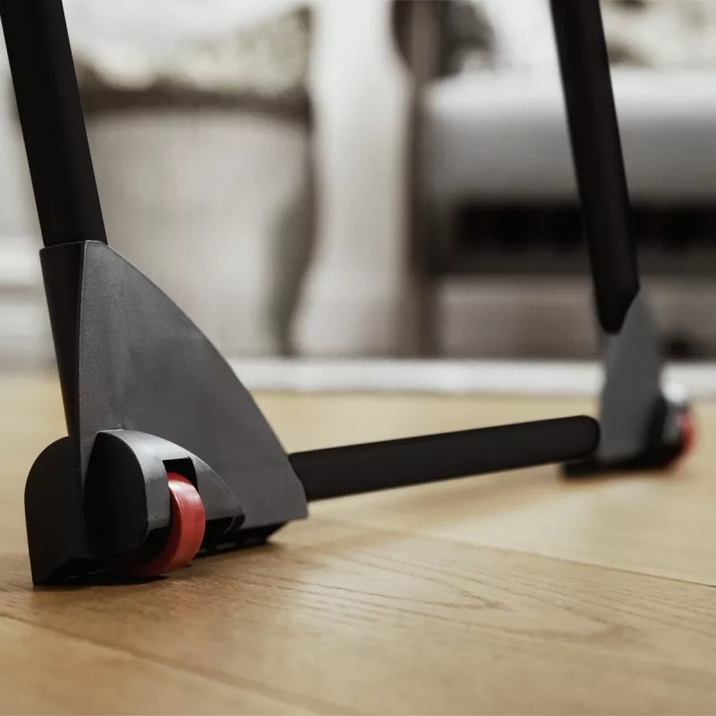 Wäscheständer VILEDA Infinity Flex Ultimate Teleskop — schwarz, beschichtetes Aluminium, 30 m Trockenfläche, faltbar, Rollen